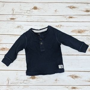 The Children's Place Navy Waffle Knit Top, 24 mo